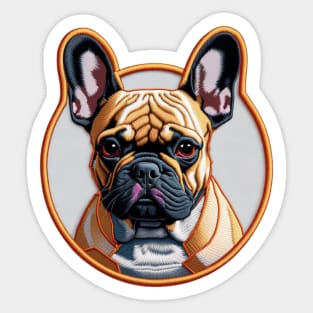 French Bulldog Embroidered Patch Sticker